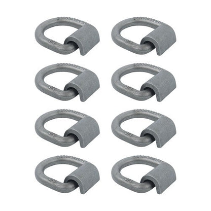 8 Pack 3/4" Heavy Duty Weld On Forged D Rings with Welding Clips, 26,500 lbs
