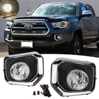 Front Halogen Fog Lights Lamps w/ Wiring for Toyota Tacoma SR SR5 2016-2022