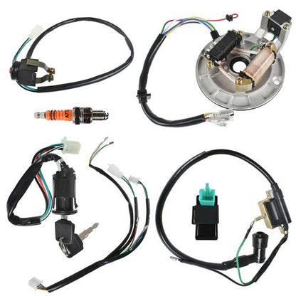 New Wiring Harness Loom Ignition Coil CDI Magneto Stator 50-140cc Dirt Pit Bike