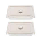 Restaurant Steam Table Pans 2 Pack Full Size 4 Inch Deep Thickened with Lid