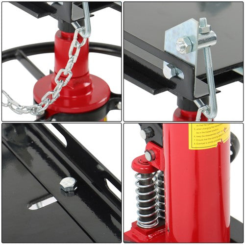 Hydraulic Transmission Jack 2-Stage 1322-1660LBS Capacity 360° Swivel Wheel