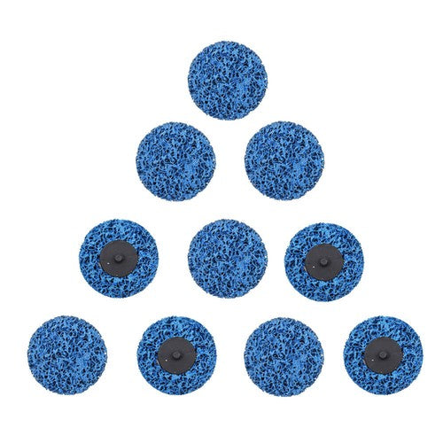 10 Pack 3" Blue Quick Change Easy Strip & Clean Discs For Paint Rust New