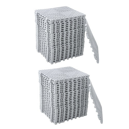 50PCS 12 x 12in Interlocking Drainage Floor Tiles Modular Interlocking Tile Gray