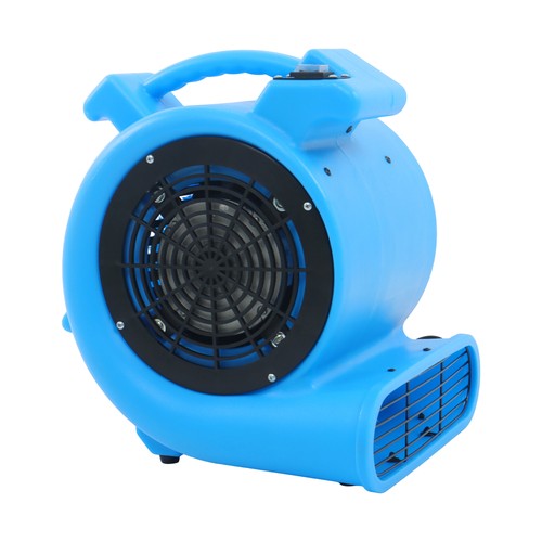 Powerful 1/2HP 2200CFM 15ft 2-Position Carpet Dryer - Blue Fan