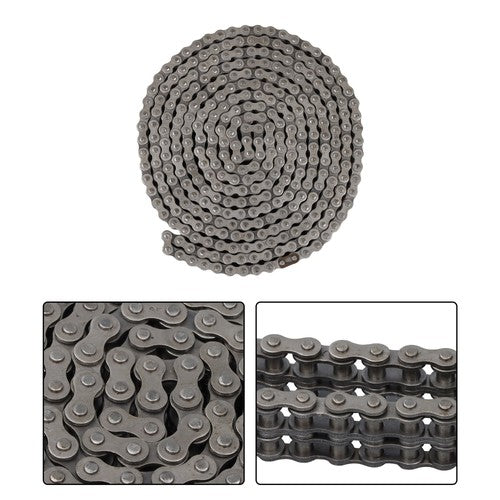 #35-2 Duplex Roller Chain 10 Feet Heavy Duty Double Strand with 2 Master Links