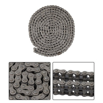 #35-2 Duplex Roller Chain 10 Feet Heavy Duty Double Strand with 2 Master Links