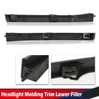 Front Headlight Molding Trim Fillers for 2004-2015 for Nissan Titan Armada