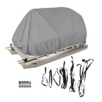 21-24Ft Waterproof Heavy Duty Pontoon Boat Cover Outdoor UV Rain Dust Protection