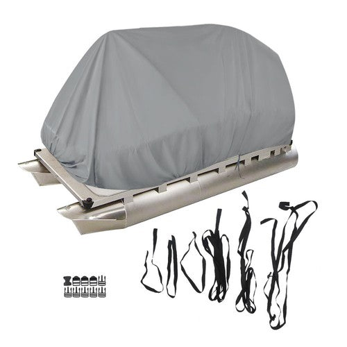 21-24Ft Waterproof Heavy Duty Pontoon Boat Cover Outdoor UV Rain Dust Protection
