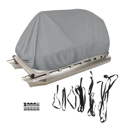 21-24Ft Waterproof Heavy Duty Pontoon Boat Cover Outdoor UV Rain Dust Protection