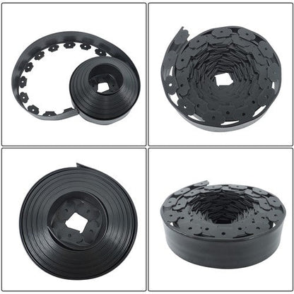 60pcs Anchoring Spik L-shaped 60FT Garden Edge Lawn Grass Stone Isolation Strip