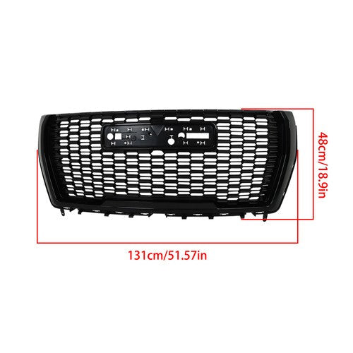 Gloss Black Front Bumper Grille Plastic 7pcs Suit For 2021-23 GMC Yukon&Yukon XL