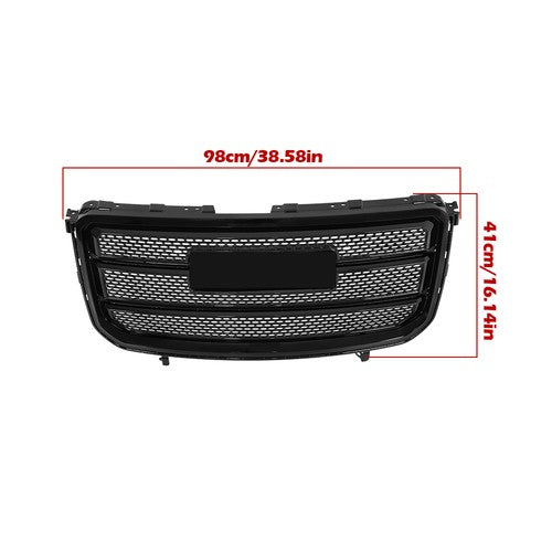 New Fit For GMC Acadia Denali 2013-2016 Bright 84055811 Black Center Mesh Grille