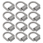 1/2 Inch Heavy Duty Weld-On Forged D Ring Fracture Strength 12,000lbs (12 Pack)