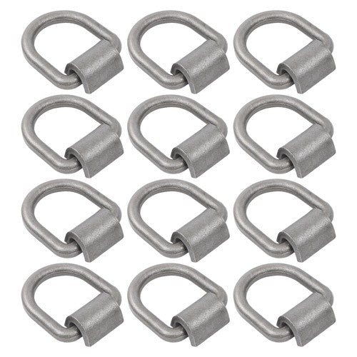 1/2 Inch Heavy Duty Weld-On Forged D Ring Fracture Strength 12,000lbs (12 Pack)