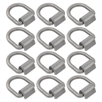 1/2 Inch Heavy Duty Weld-On Forged D Ring Fracture Strength 12,000lbs (12 Pack)