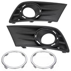 Fog Light Cover Bezel w/Chrome Ring For Honda Pilot 2012 2013 2014 2015 LH & RH