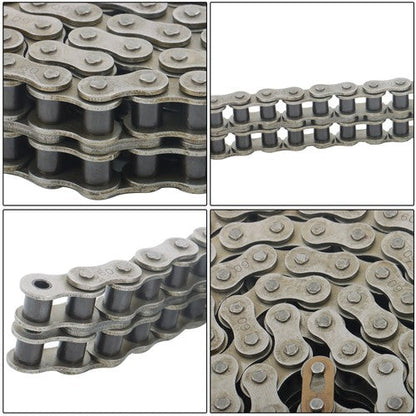 #60-2 Double Strand Duplex Roller Chain 10 Ft with 2 Connect Links