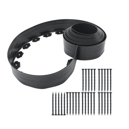 No-Dig Garden Edge Lawn Border L-shaped Landscape Edging Border Kit 33 FT