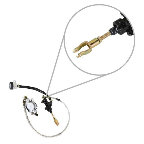 Rear Hydraulic Brake Assembly Caliper Master Cylinder For Go Kart Golf Cart ATV