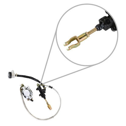 Rear Hydraulic Brake Assembly Caliper Master Cylinder For Go Kart Golf Cart ATV
