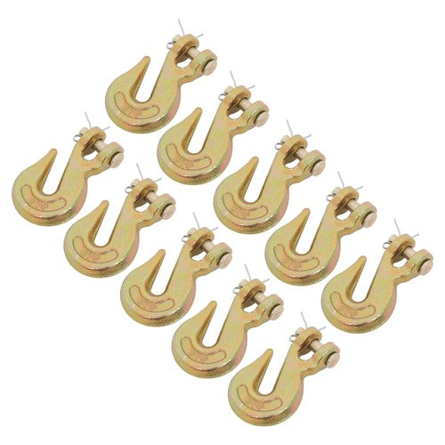 10 Pack 5/16 Inch G70 Clevis Grab Hooks Chain Hooks - 5400lbs Working Load Limit
