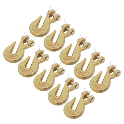 10 Pack 5/16 Inch G70 Clevis Grab Hooks Chain Hooks - 5400lbs Working Load Limit