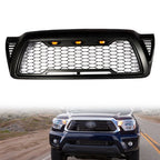 Black Plastic Front Upper Bumper Grille W/ LED For Toyota Tacoma 2005-2011