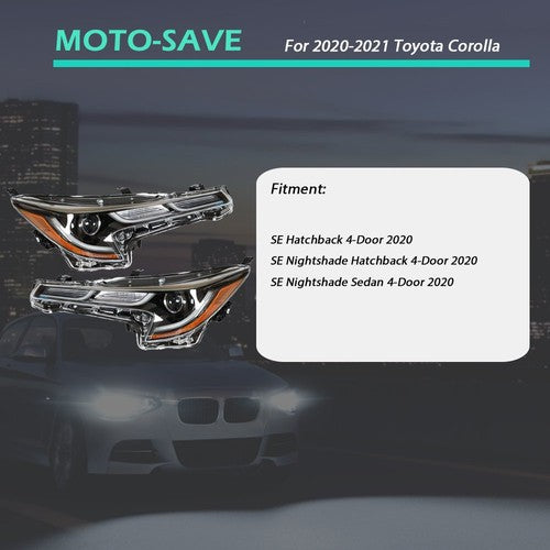 Headlight Headlamp Fit For Toyota Corolla 2020-2021 Left & Right Side LH RH