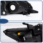 Headlights Headlamp Pair Black Housing for 2011-2013 for Toyota Corolla LE XLE