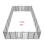 24 Panels 32x26 inch Dog Playpen Crate Fence Pet PlayPen Exercise Cage