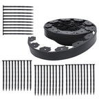 Lawn Border L-shaped Lawn Garden Edging Kit 40FT With 40Pcs Anchoring Spikes