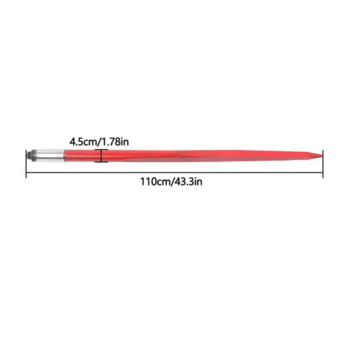 For Tractors Loaders 2pcs Hay Bale Spear 43" 3000 lbs Capacity Spike Fork