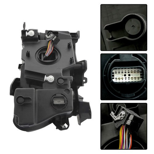 For Grand Cherokee 2021-2024 (w/o Animation & Leveling) Pair Headlamps LED Black