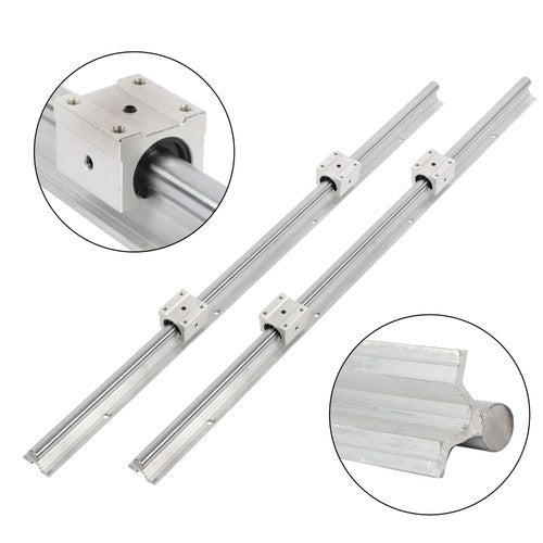 2PCS SBR16-800mm Linear Bearings & 4 PCS SBR16UU Carriage Bearing Blocks New