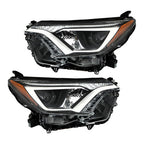 Headlights Halogen For Toyota Rav4 2016 2017 18 Tube Bar Driver+Passenger Side