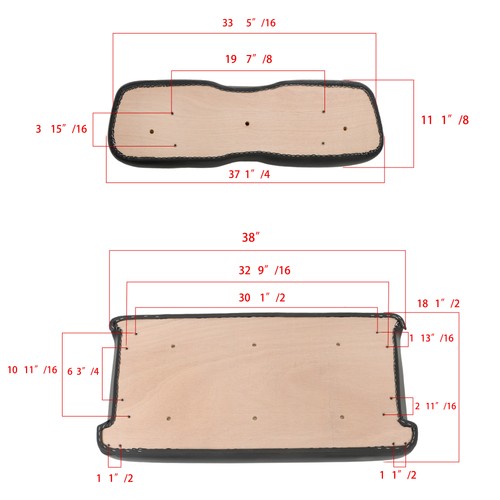 NEW Golf Carts Black Front Seat Bottom + Back Cushion For Club Car DS 2000.5-Up