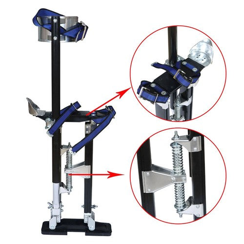 15" - 23" Adjustable Drywall Stilts Painters Walking Finishing Tools Black