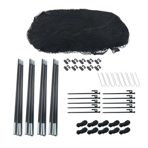 33x12x10 FT Softball Baseball Batting Cage Net With Shock-absorbing Rope & Rod