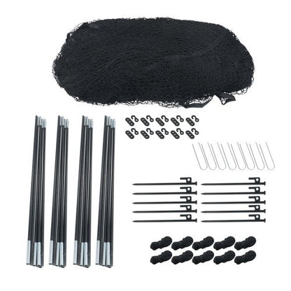 33x12x10 FT Softball Baseball Batting Cage Net With Shock-absorbing Rope & Rod
