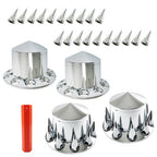 33mm Spiked Axle Cover Set Rear Axle Complete Wheel Cover Fits For Semi Truck
