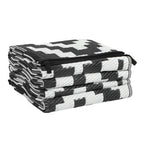 6x9 ft Waterproof Outdoor Rug Outdoor Plastic Straw Rug Carpet Black & White