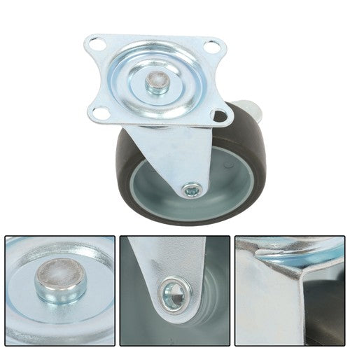 8 Pack 3 Inch Universal Caster Wheels Heavy Duty Casters with Side Brake Grey