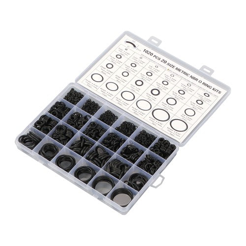 1020Pcs O Ring Kit Nitrile Rubber O Ring Assortment Set 20Size Resist Oil & Heat