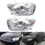Headlight Headlamps Assembly Fit For Toyota Highlander 2008-2010 LH+RH Side Pair