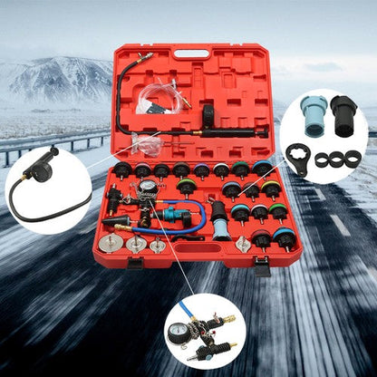 33pcs Universal Radiator Pressure Tester & Vacuum Cooling System Tool Refill Kit