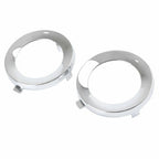 For 2009-2013 Subaru Forester Pair Front Chrome Fog Light Trim Fog Lamp Cover