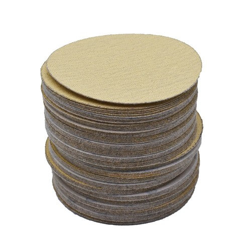 NO-Hole Sand Paper 5 Inch Hook Loop Pads Sanding Disc Flocking 80 Grit 100 Pack