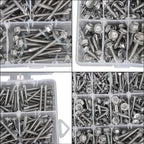 425PC 410 Stainless Steel Self-Tapping Screws #8#10 Self-Drilling Assortment Kit