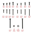 1590 pcs M3 Screw Kit with Hex Button and Socket Head Bolts, Nuts, and Washers